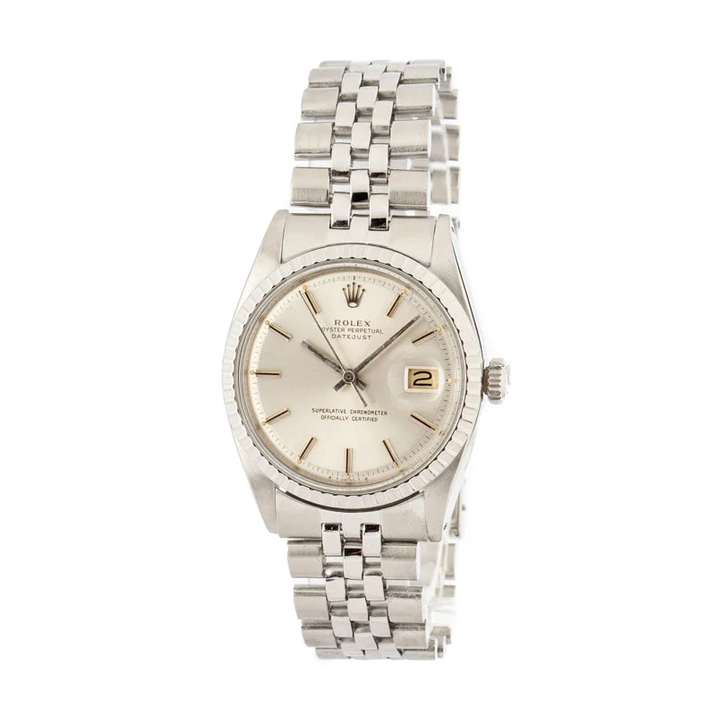 Pre-Owned Rolex Datejust 1603 Silver Dial