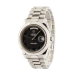 Used-Black-Dial-Rolex-Day-Date-II-218206-Platinum